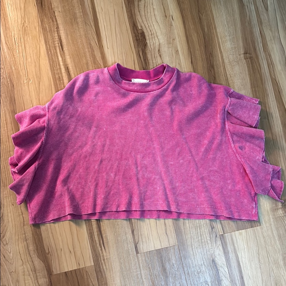 Altar'd State Pink Boxy Crop Top